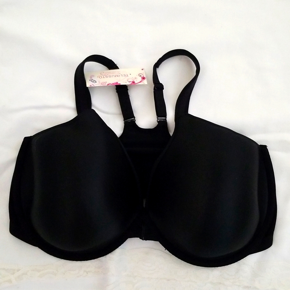 42 dd black bar front close Telimusstop underwire  Bra.